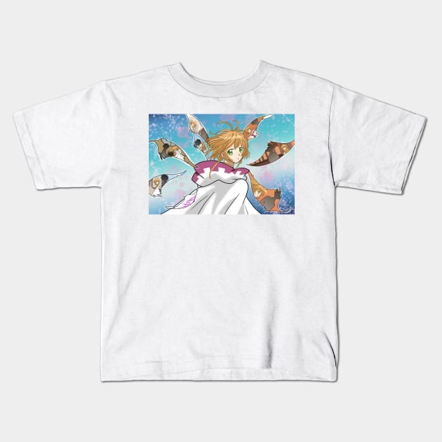 Tsubasa Sakura Kids T-Shirt by Cardcaptorkatara